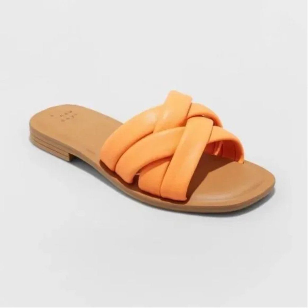 Women's Sandals Rory Padded Crisscross Slide Open Toe Memory Foam NWT